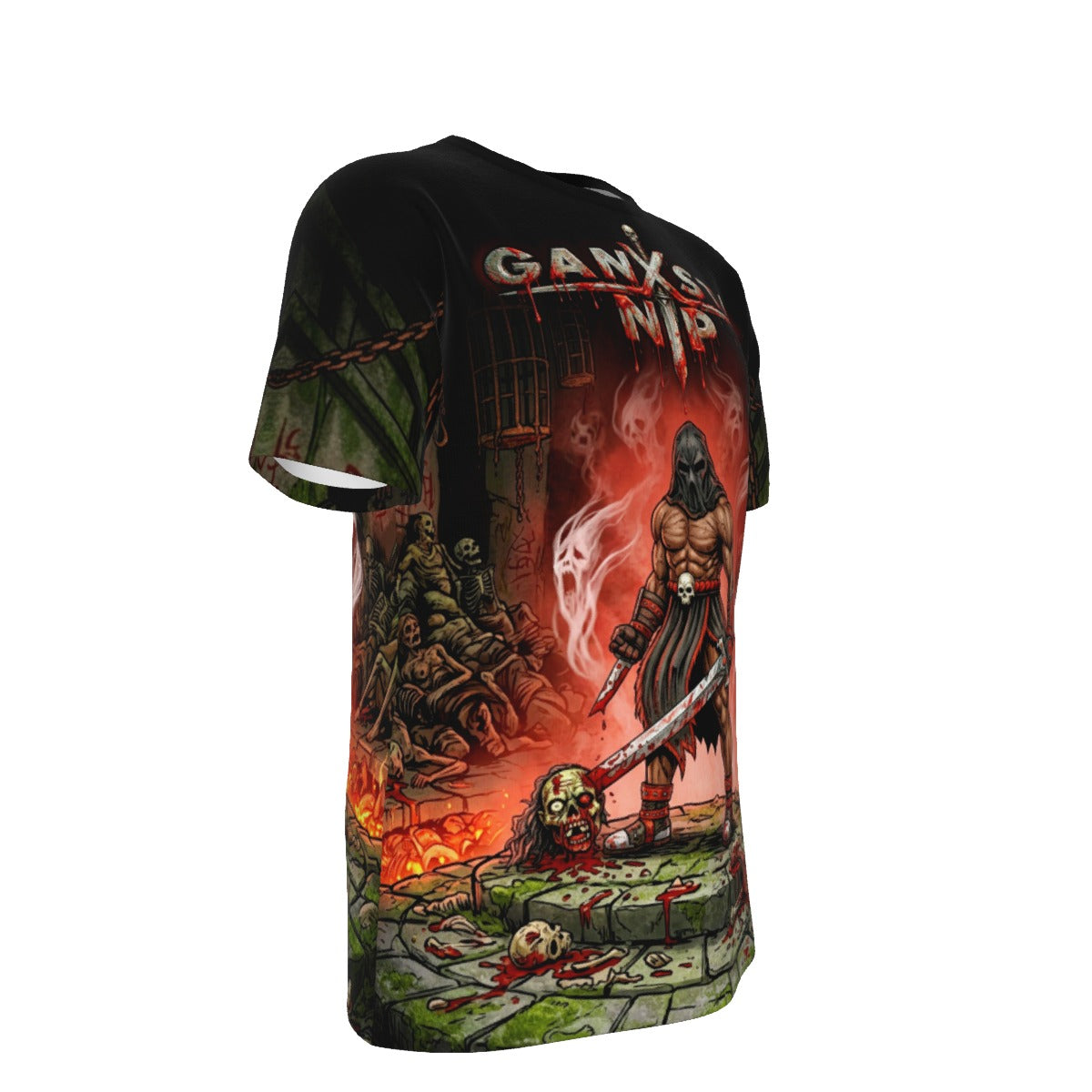 GANXSTA NIP "SOUL COLLECTOR" MEN'S FULL PRINT T-SHIRT