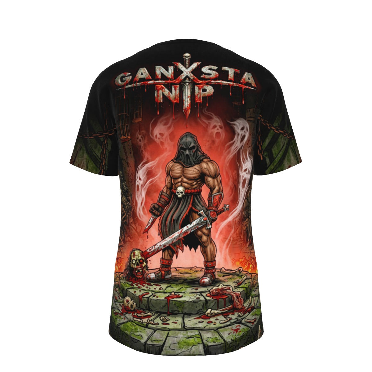 GANXSTA NIP "SOUL COLLECTOR" MEN'S FULL PRINT T-SHIRT